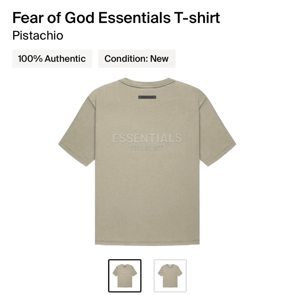COPY - Essential Fear of God - FOG T-shirt Pistachio